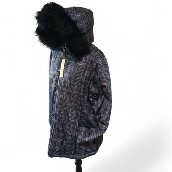 Nuage Womens Hooded Reversible Quilted Jacket–2-in-1 Style, Cozy Chic, Size 14 - Picture 4 of 9